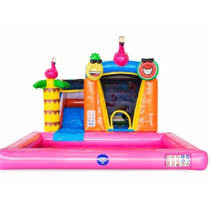 Flamingo Bounce met zwembad Flamingo Bounce met zwembad