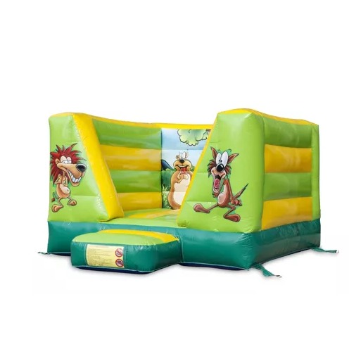 Klein Jungle springkussen – compact, vrolijk junglethema, ideaal voor kleine tuinen en jonge kinderen Klein Jungle Springkussen – Compact en avontuurlijk