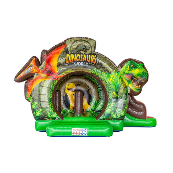 Huur een jurassic world dino springkussen