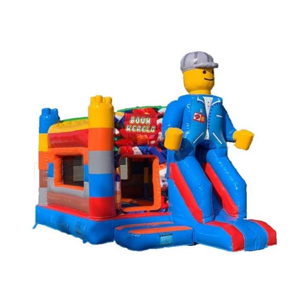 Huur een springkussen van Lego met glijbaan