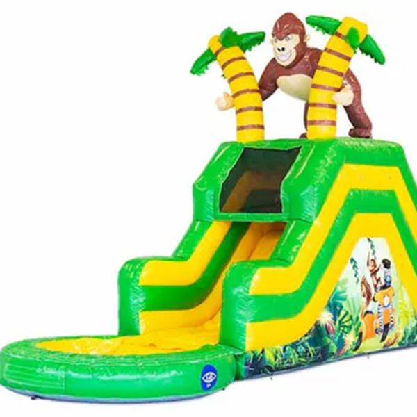 Jungle waterglijbaan met zwembadje van Konings Kidsparty